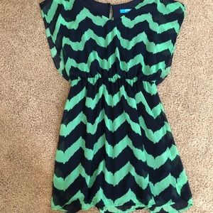 Women’s dress green and blue